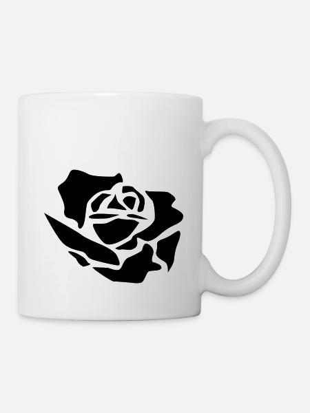 rosenknospe - Tasse - Weiß