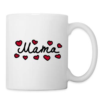 Mama - Herz - 2 - Tasse - Weiß - Rechts