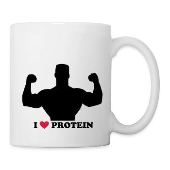 I love Protein - Tasse - Weiß - Rechts