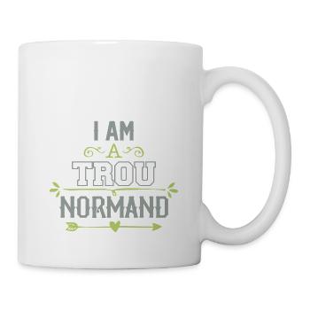 Humour Normandie trou Normand - Mug blanc - blanc - Droite
