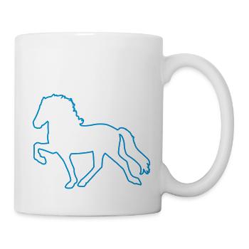 Tölter Outline - Tasse - Weiß - Rechts