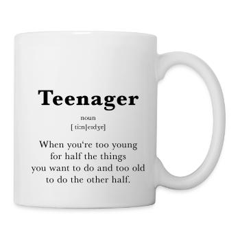 Teenager - Tasse - Weiß - Rechts