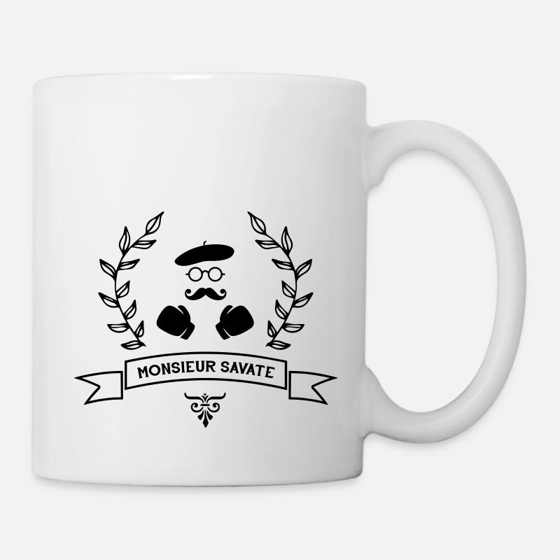 Monsieur Savate logo1 - Mug blanc - blanc