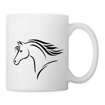 Pferd - Tasse - Weiß - Rechts