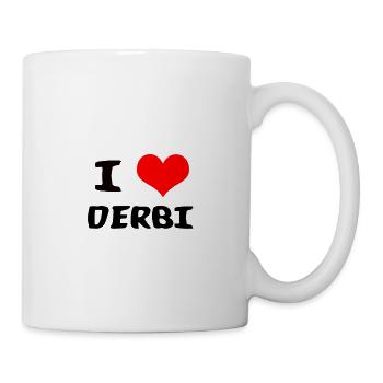 I LOVE DERBI - Mug blanc - blanc - Droite