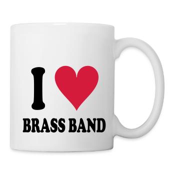 I love Brass Band - Tasse - Weiß - Rechts