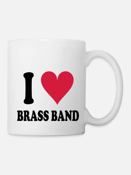 I love Brass Band - Mug - white