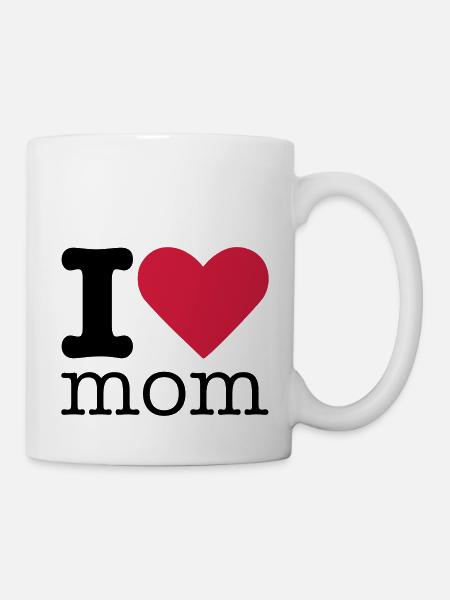 I Love Mom - Tasse - Weiß
