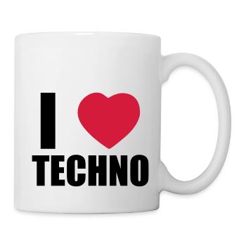 I LOVE TECHNO 2 - Mug blanc - blanc - Droite