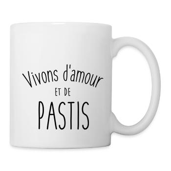 VIVONS D'AMOUR ET DE PASTIS - Mug blanc - blanc - Droite