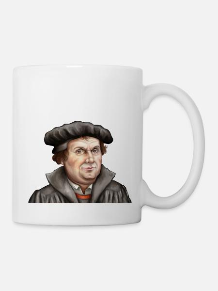 Martin Luther - Tasse - Weiß