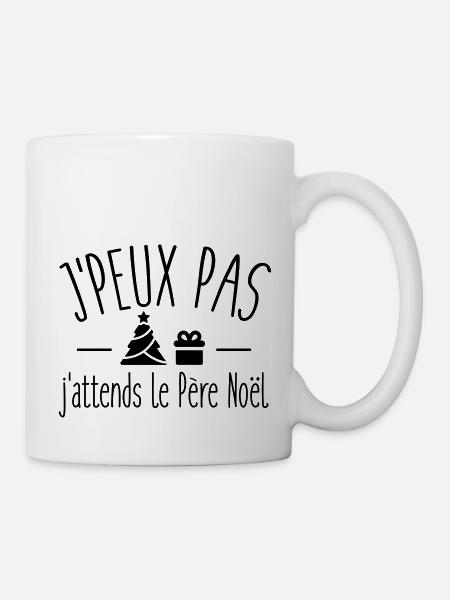 Je peux pas j'attends le Père Noël - Mug blanc - blanc