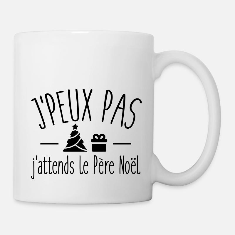 Je peux pas j'attends le Père Noël - Mug blanc - blanc