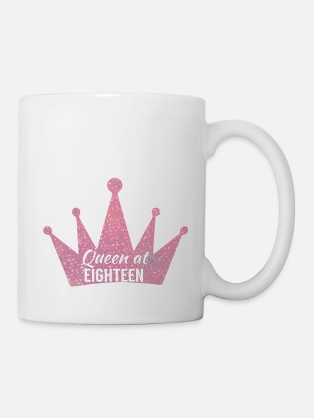18th Birthday: Queen at Eighteen - Mug - white