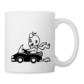 Der Cabrio-Fahrer - Tasse - Weiß - Rechts