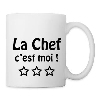 la chef c'est moi ! - Mug blanc - blanc - Droite