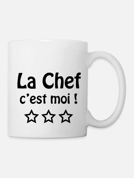 la chef c'est moi ! - Mug blanc - blanc