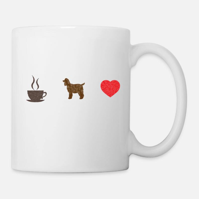 Hund / Cocker Spaniel: Coffee + Cocker Spaniel = - Tasse - Weiß