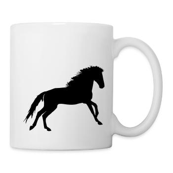 Pferd - Tasse - Weiß - Rechts