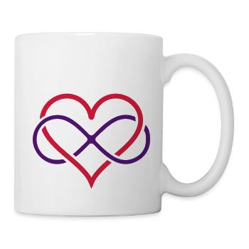 Heart infinity motif / designer - Mug - white - Right
