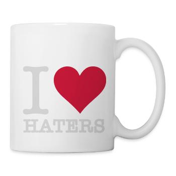 Ich liebe Hasser - Tasse - Weiß - Rechts