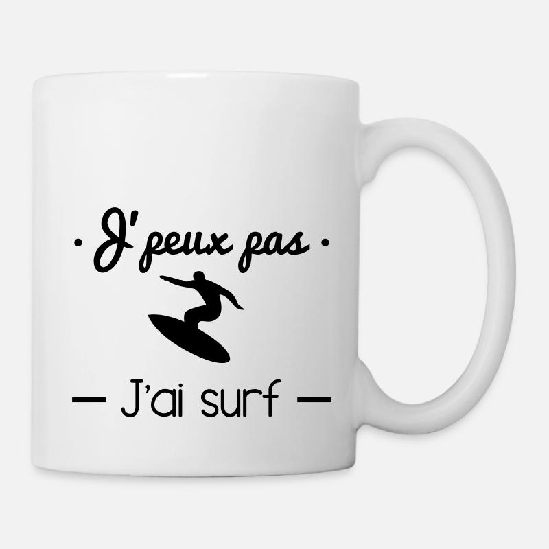 J'peux pas j'ai surf - Je peux pas j'ai surf - Mug blanc - blanc