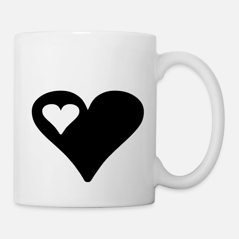 heart - Mug - white