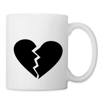 love broken heart - Tasse - Weiß - Rechts