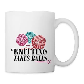 Knitting take balls - Tasse - Weiß - Rechts