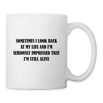 Sagesse drôles frais disant pensées drôles - Mug blanc - blanc - Droite