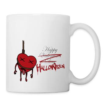 Happy Halloween - valentine day - horror - Tasse - Weiß - Rechts