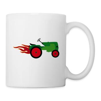 Tracteur vert | Trecker | tracteur | Bauer Bulldog - Mug blanc - blanc - Droite