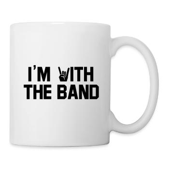Je suis avec le groupe. Outfit pour des concerts. Rock.Metal - Mug blanc - blanc - Droite