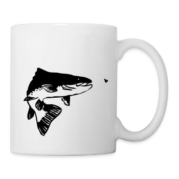 Truite - Mug blanc - blanc - Droite