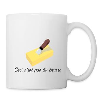 ceci n'est pas du beurre - Mug blanc - blanc - Droite