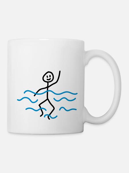 Schwimmer - Tasse - Weiß