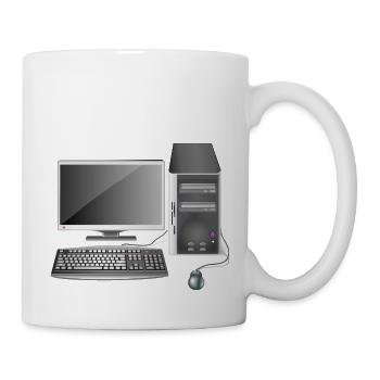 Fester Computer - Tasse - Weiß - Rechts
