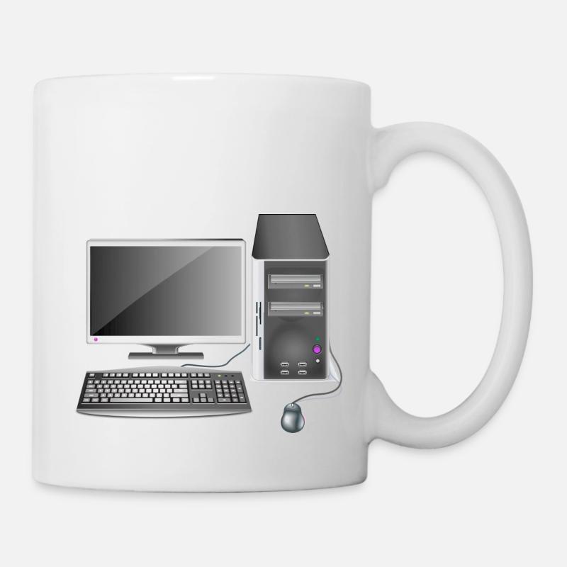 Ordinateur fixe - Mug blanc - blanc