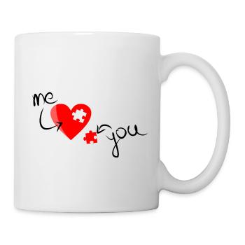 Toi et moi égal amour - Mug blanc - blanc - Droite