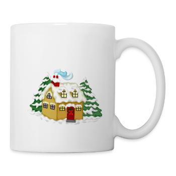 Weihnachtshaus - Tasse - Weiß - Rechts
