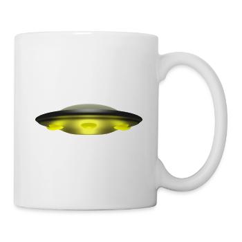 Fliegende Untertasse - Tasse - Weiß - Rechts