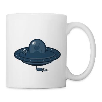Flying Saucer and Alien - Mug - white - Right