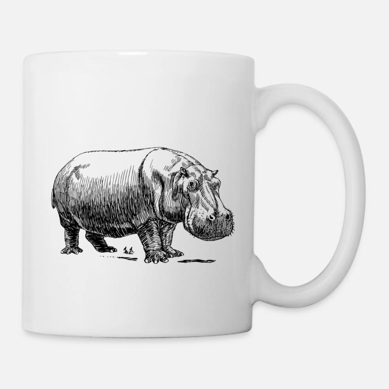 Hippopotame - Mug blanc - blanc