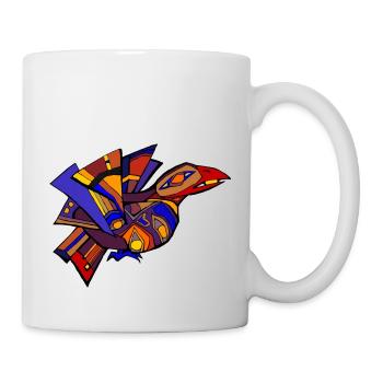 Un oiseau Maya - Mug blanc - blanc - Droite