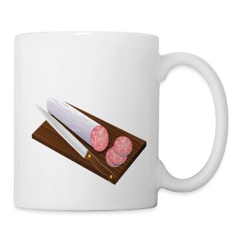 salami sausage sausage breakfast breakfast - Mug - white - Right