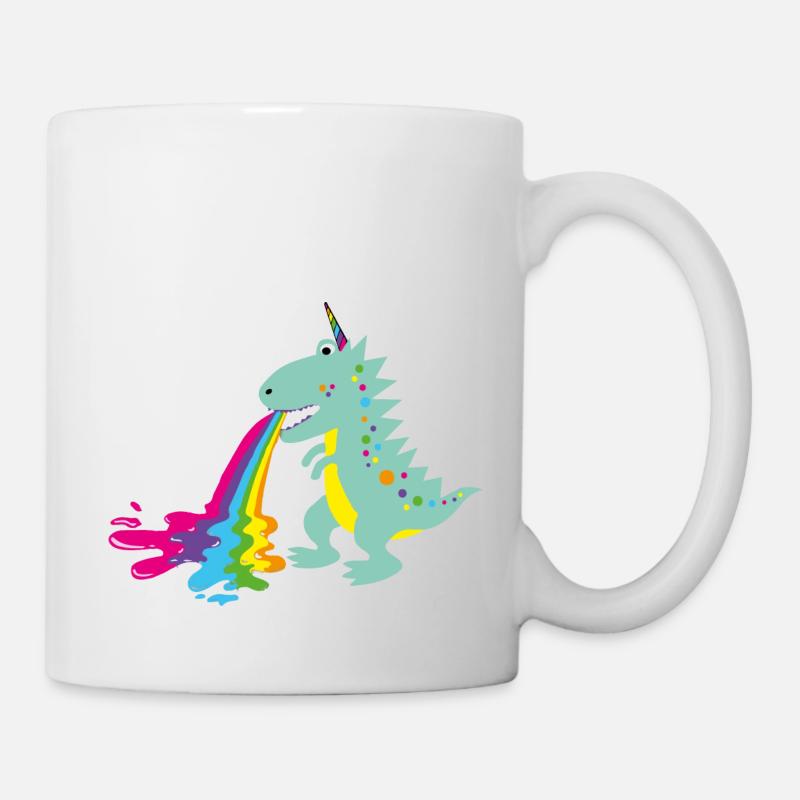 dinohorn, dino, einhorn, Dinosaurier - Tasse - Weiß