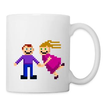 couple love paare wedding verlobung hochzeit224 - Tasse - Weiß - Rechts