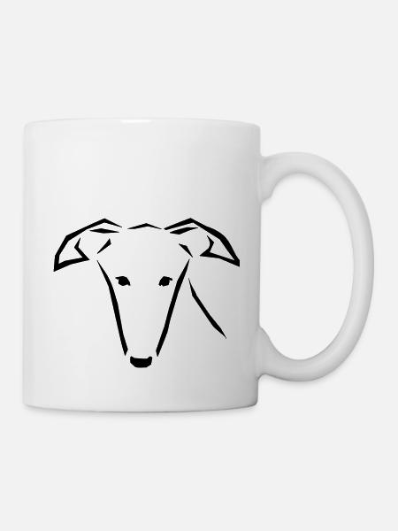 Greyhound head - Mug - white