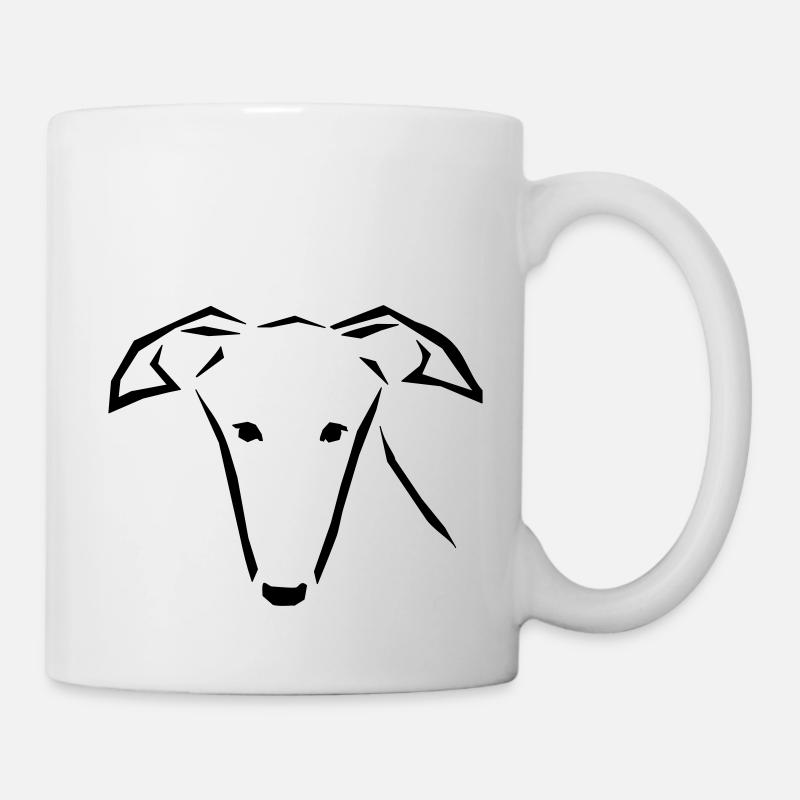 Greyhound head - Mug - white