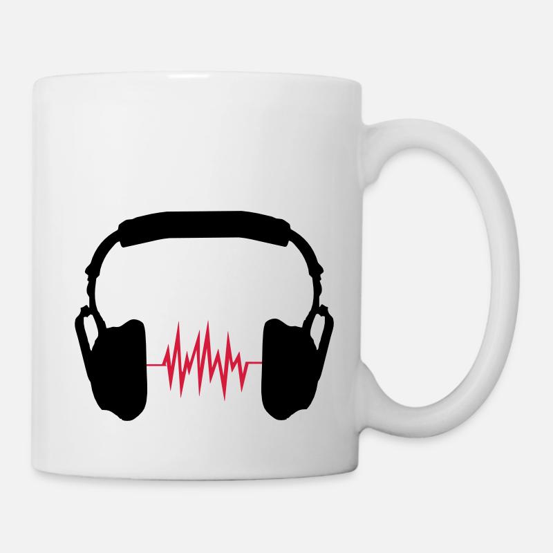 écouteurs - Mug blanc - blanc
